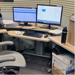 Steelcase Airtouch Sit Stand Height Adjustable Corner Desk